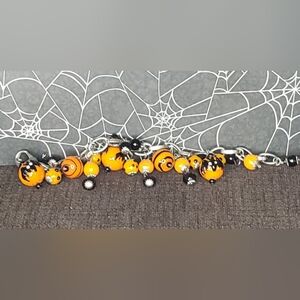 Halloween Glass Bead Bracelet